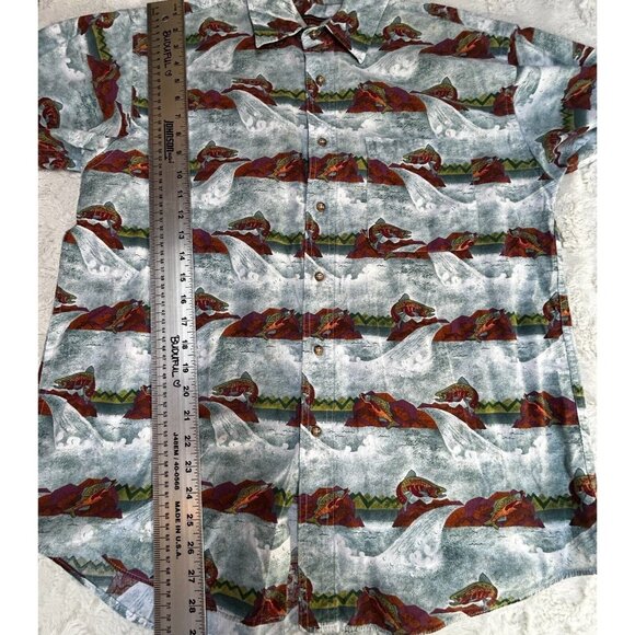 Flyshacker Clothing Co Men's Large Fishing Shirt Button Down Multicolor Casual - Picture 5 of 8